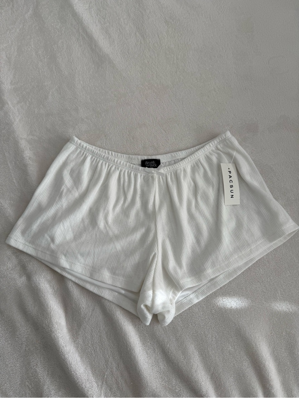 PacSun White Pointelle Lounge Shorts